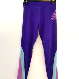 Purple kids adidas leggings